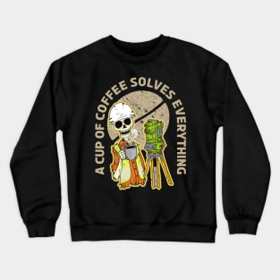 surveyor and coffee Crewneck Sweatshirt